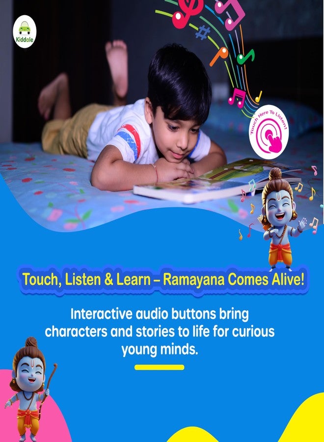 Kiddale Ramayan Musical Storyteller Sound Book for Kids |Audio Story in English & Hindi| Introduce Lord Rama & Indian Culture | Sanskar & Morals Teaching| Ideal Gift for Children 2-7 Years - Image 4